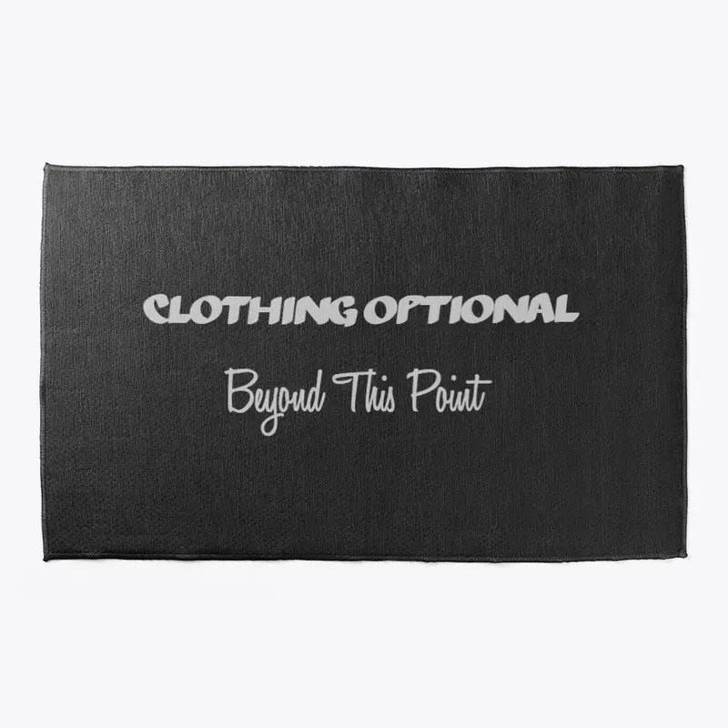 Clothing Optional Welcome Mat